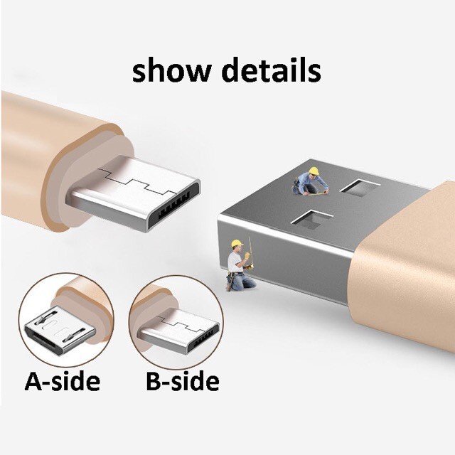 Andorid Quick Charge 2.4A 1mt Nylon Canvas Micro USB Cable for Charging and Data gallery