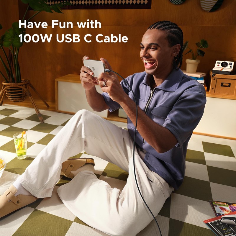 100W USB C To C Cable 10 FT Fast Charging Type C Power Charger Cord Wire Lead gallery