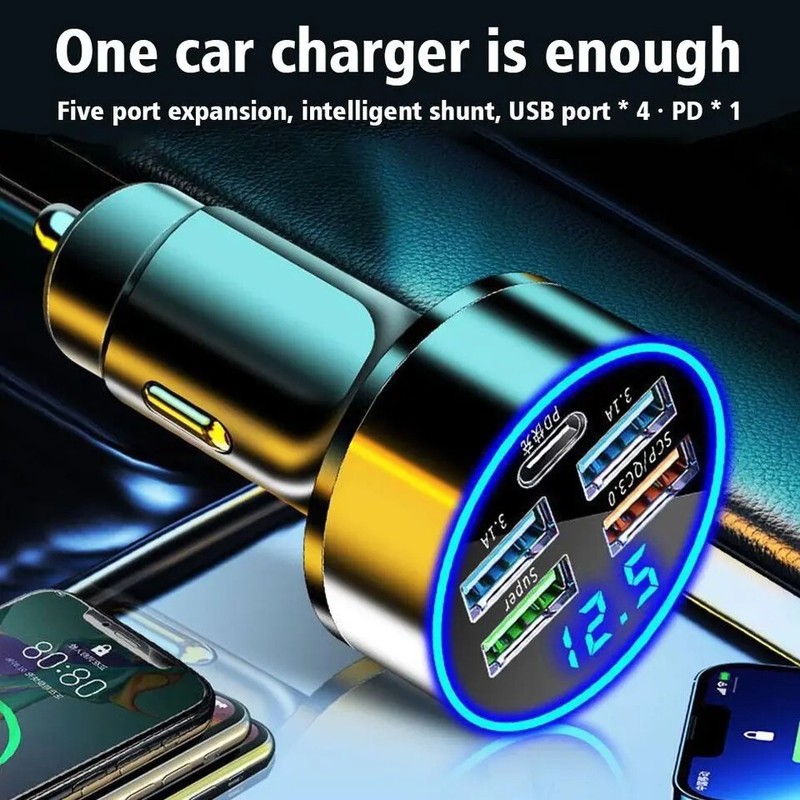 4 USB Port Super Fast Car Charger Adapter for i Phone Samsung Android Phone LOT gallery