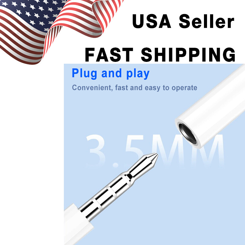 USB C Type C Adapter to 3.5MM Aux Audio Jack Earphone Headphone Cable USB White gallery