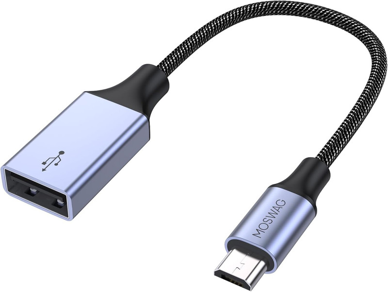 Micro USB 2.0 OTG Cable, Micro USB Male to Female USB Compatible with Samsung Ph