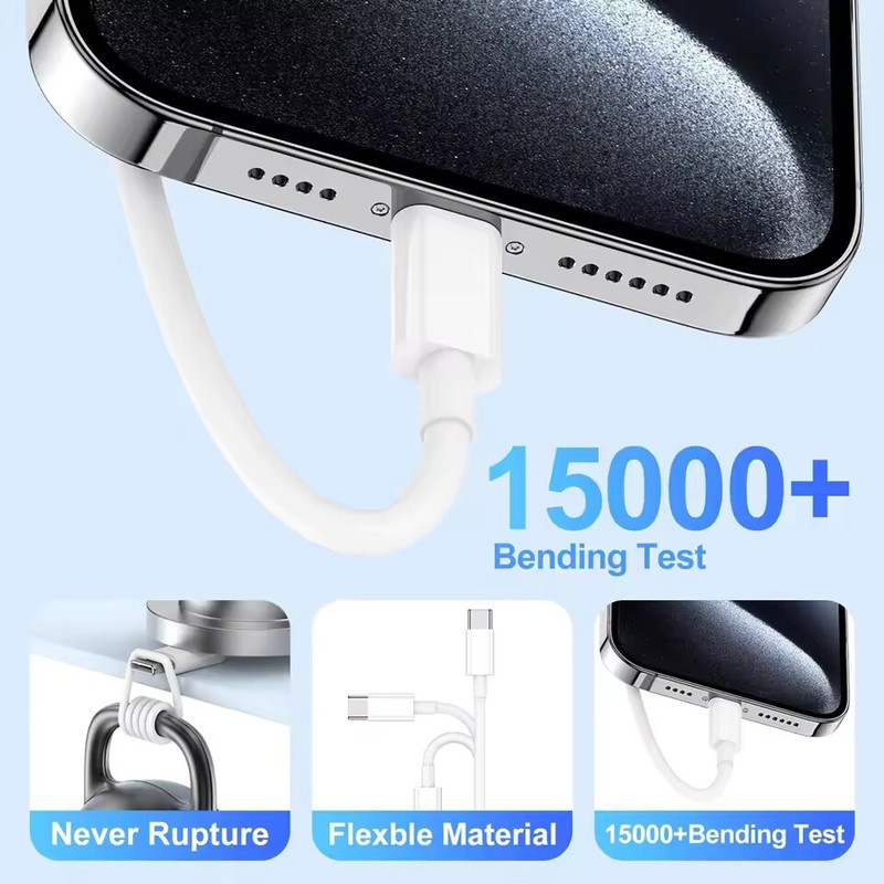 PD 20W Fast Charger Block For iPhone Air 17 16 15 Pro Samsung Type C USB-C Cable gallery