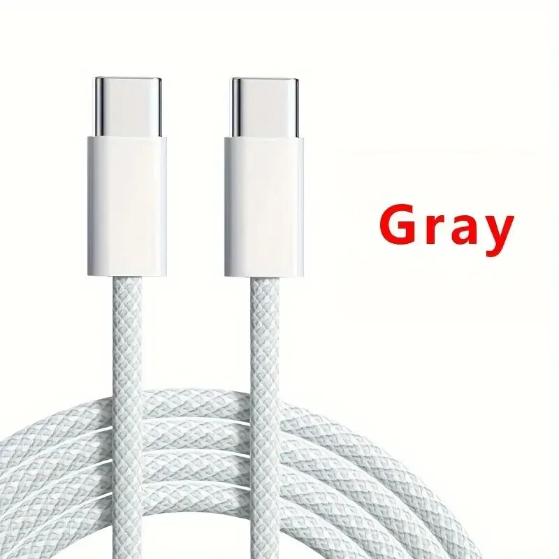 5pcs, USB C To USB C Charging Cable 6ft 60W, USB C Cable Fast Charging