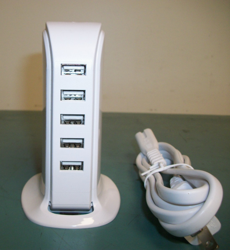 INTERTEK MF-05004000 5 USB Port AC/DC Power Charger. NEW No Box. gallery