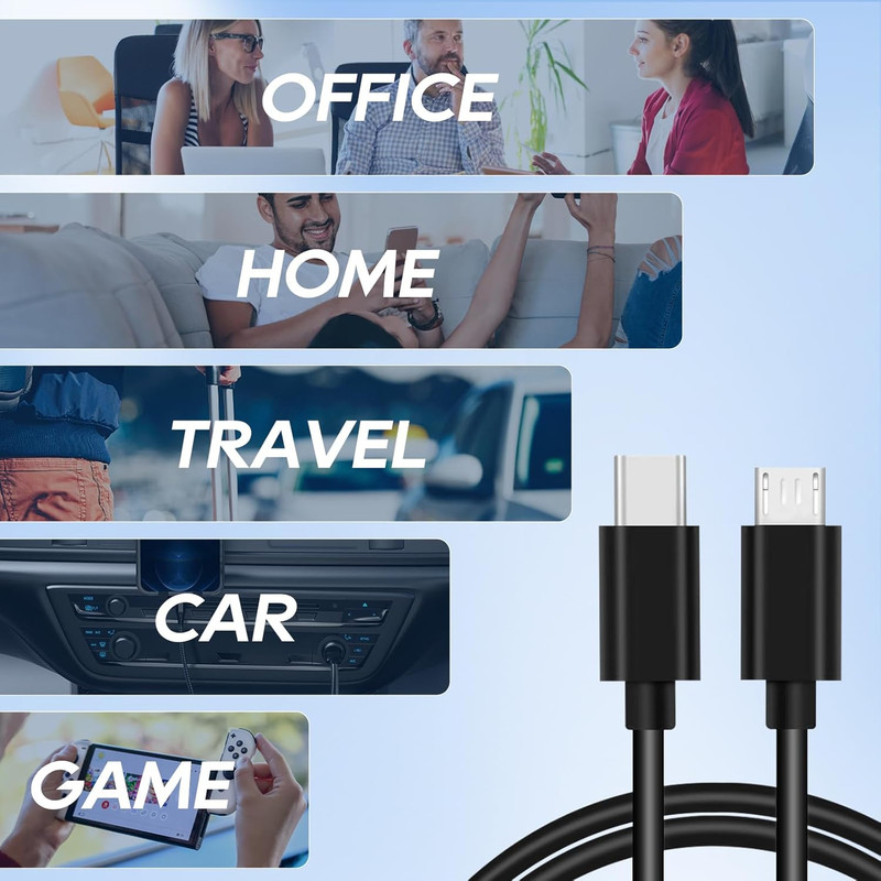 USB Type C to Micro 5V/2.4A Data & Sync Transfer OTG Fast Charging Cable -Lot gallery