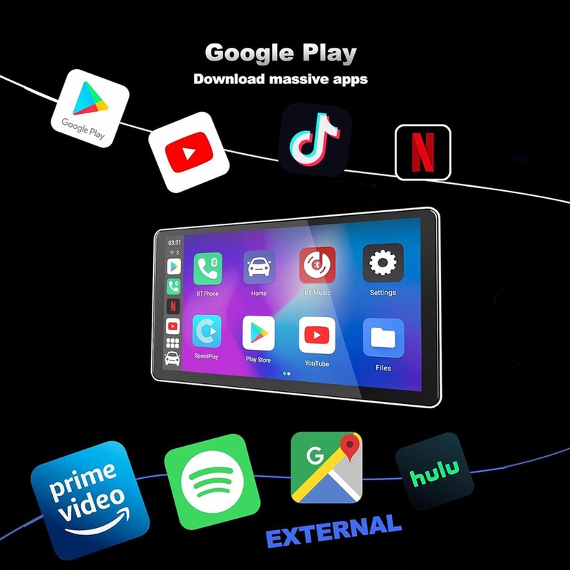 Yurnlv Wireless CarPlay Android Auto Adapter AI Magic Box, Builtin Play Store... gallery