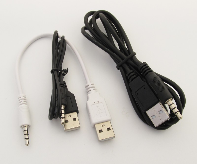 5pcs USB A Male To 4-Pole 3.5mm Male Adapter Converter Data Charging Cable gallery