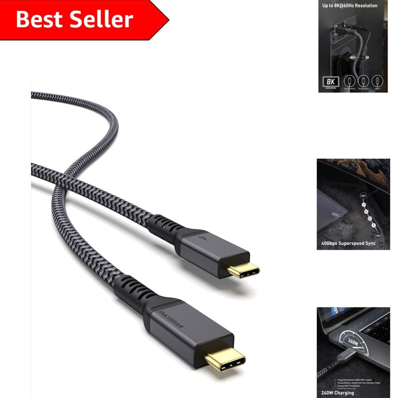 6Ft] Thunderbolt 4 Cable, Thunderbolt 4 Cable 40Gbps with 100W Charging and 8…