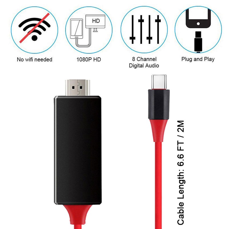 For Apple iPhone 16 Pro Max 16 Plus 16e Type C Phone to HDMI HD TV Cable Adapter gallery