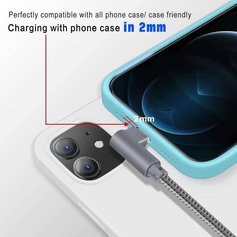APFEN MFi Certified Lightning iPhone Charger Cord 90 Degree Fast Data Cable gallery