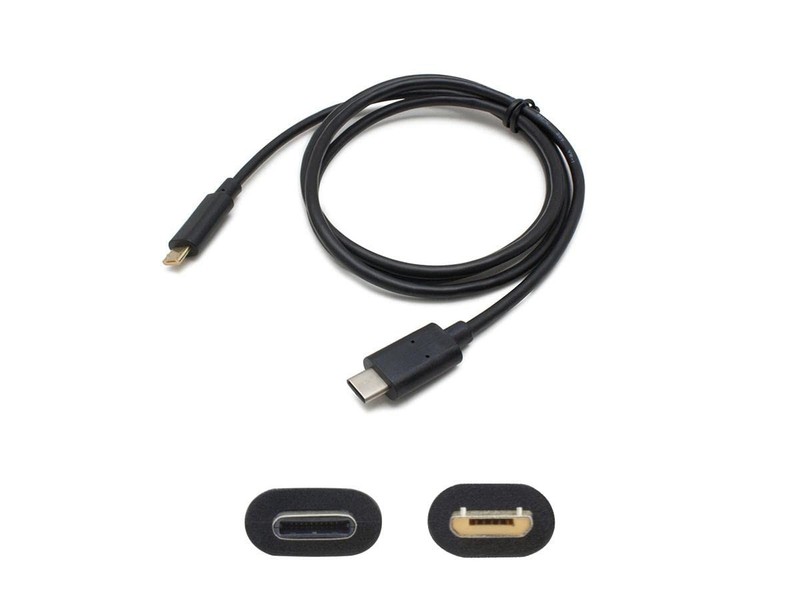AddOn 3ft (1M) Male to Male Black Adapter Cable USB-C 3.1 To Micro USB-B 2.0
