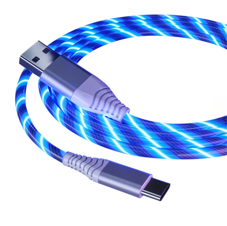 Glowing 1M USB C Charger Cable Light Up Fast Charging Cord for Samsung Galaxy,US gallery