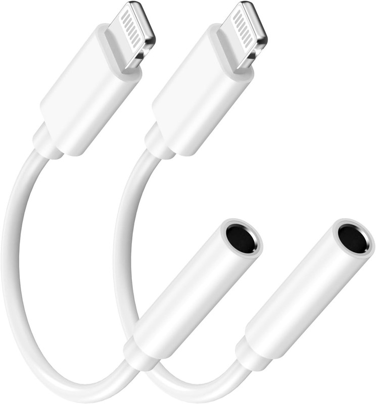 Lightning to 3.5 Mm Headphone Jack Adapter, [Apple Mfi Certified] 2 Pack Iphone
