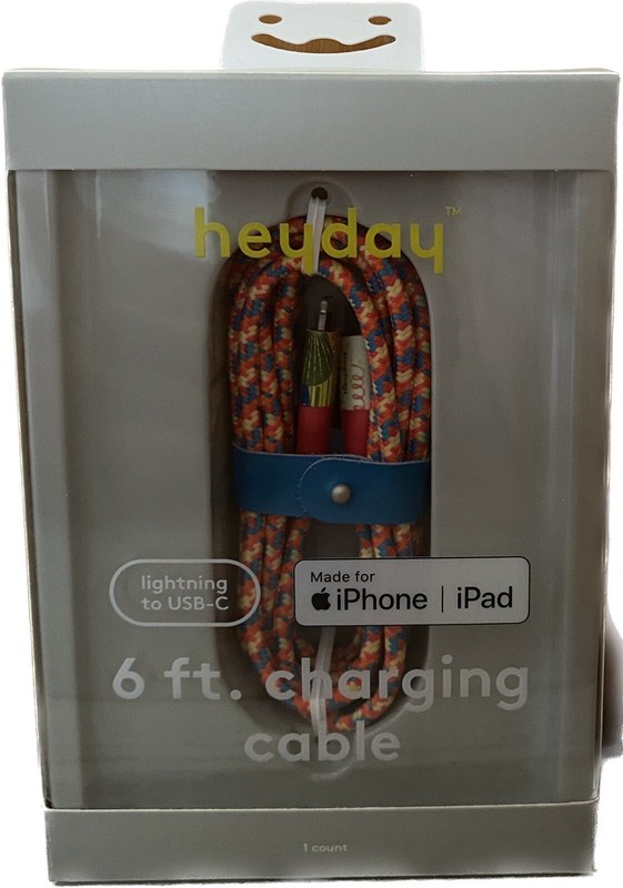 NEW Heyday 6' Charging USB-C Cable Braided Apple iPhone & iPad gallery