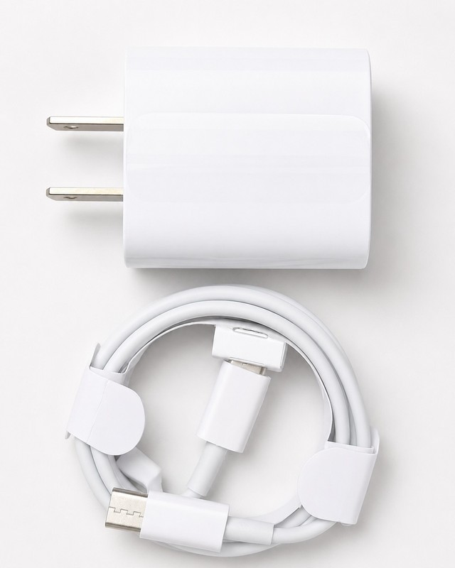 WHITE WALL CHARGER AND CABLE TYPE C