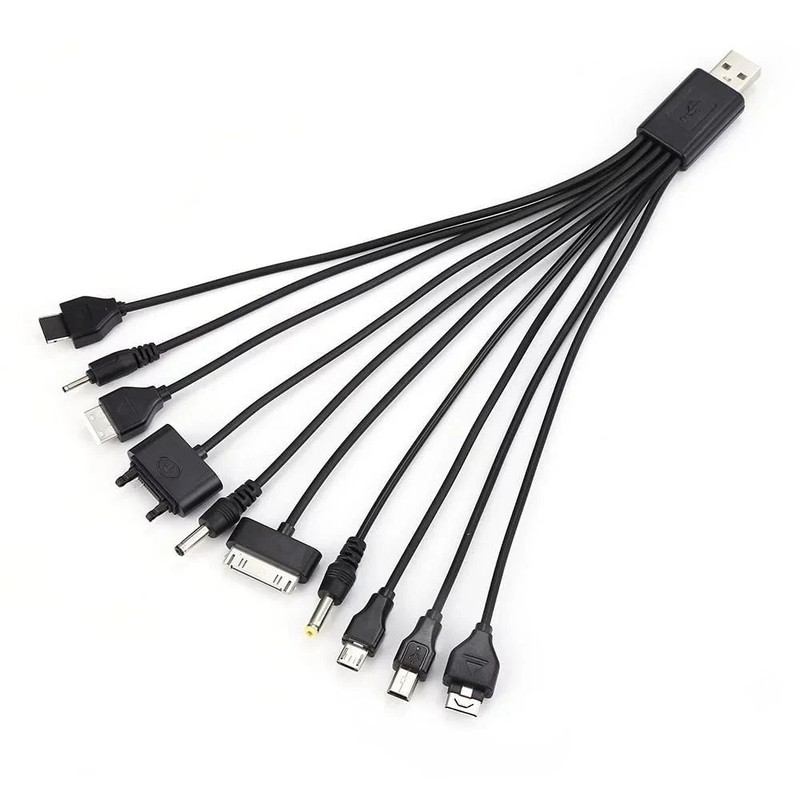 10-in-1 USB Multi Charger Cable, 7.87″ Universal Charging Cord for Smartphones