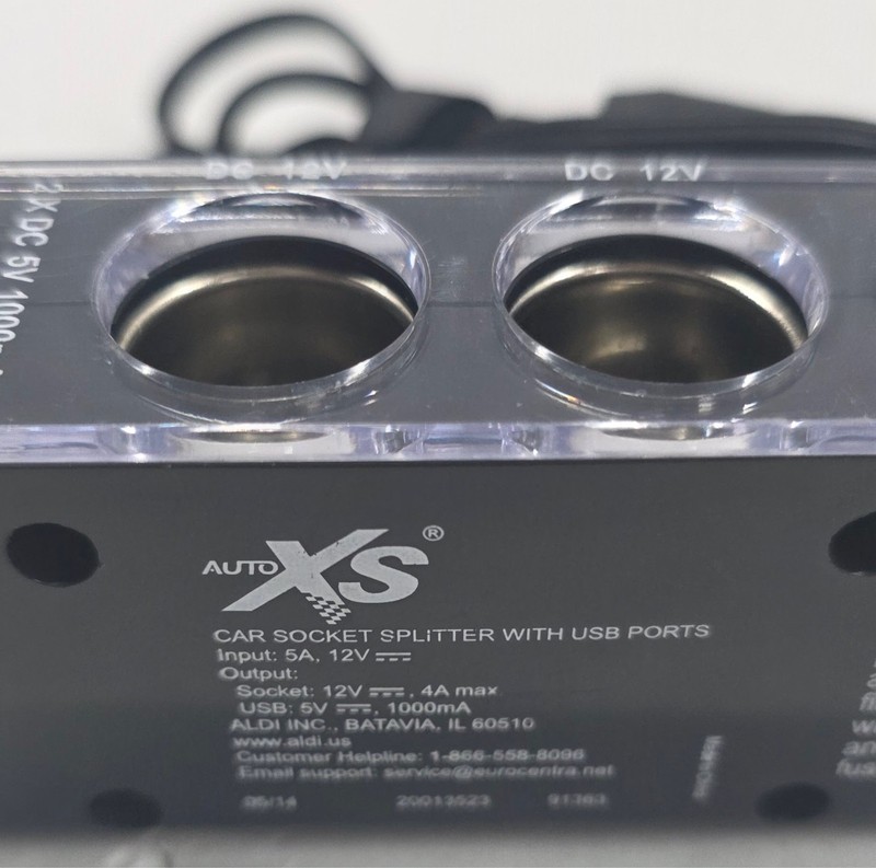 Auto XS Car Socket Splitter w/ 2 USB Ports And 3 DC - 47” Cord gallery