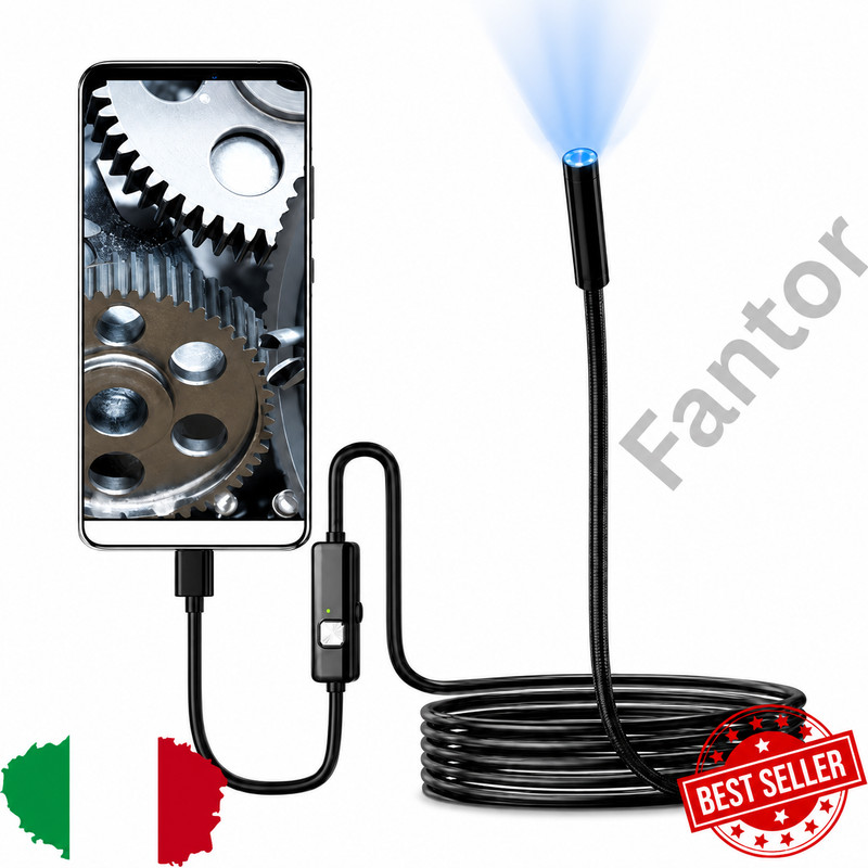 USB-C 7mm IP67 6 LED Endoscopic Camera for Android PC Inspection