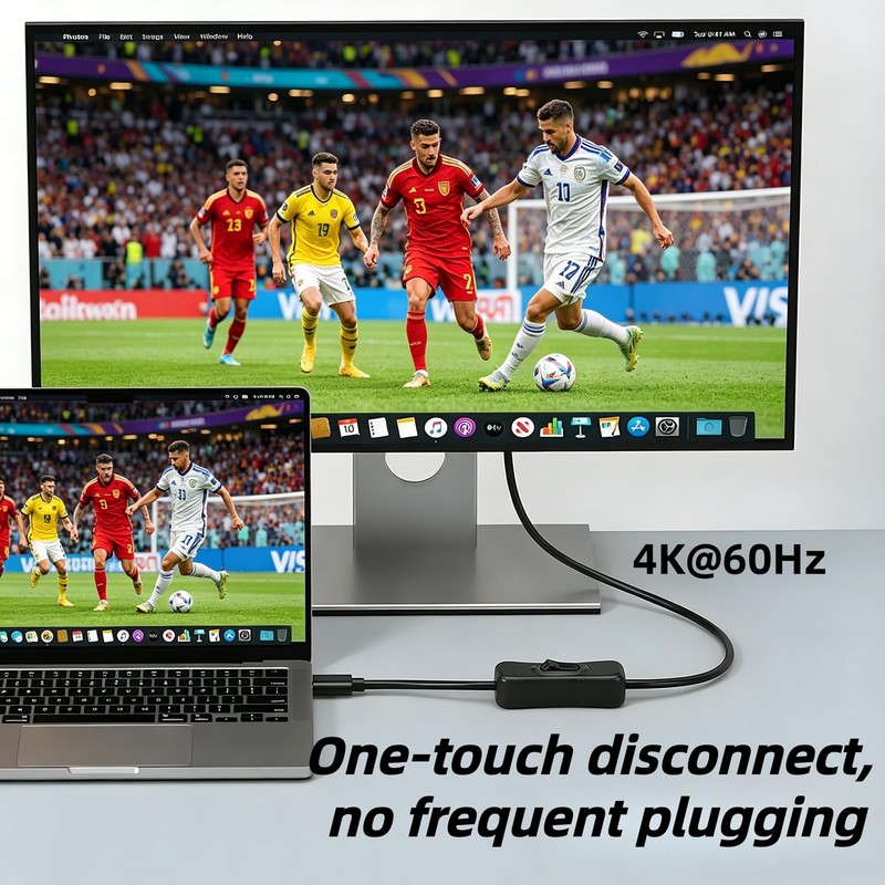 USB C on Off Switch (10gbps/100w/4k@60hz/1ft),USB C Cable with Switch Support... gallery