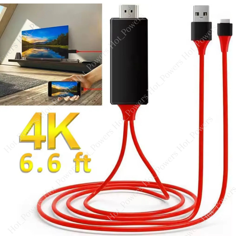 HDMI Mirroring AV Cable Phone to TV HDTV Adapter 1080P For iPhone 13 12 11 14 XR