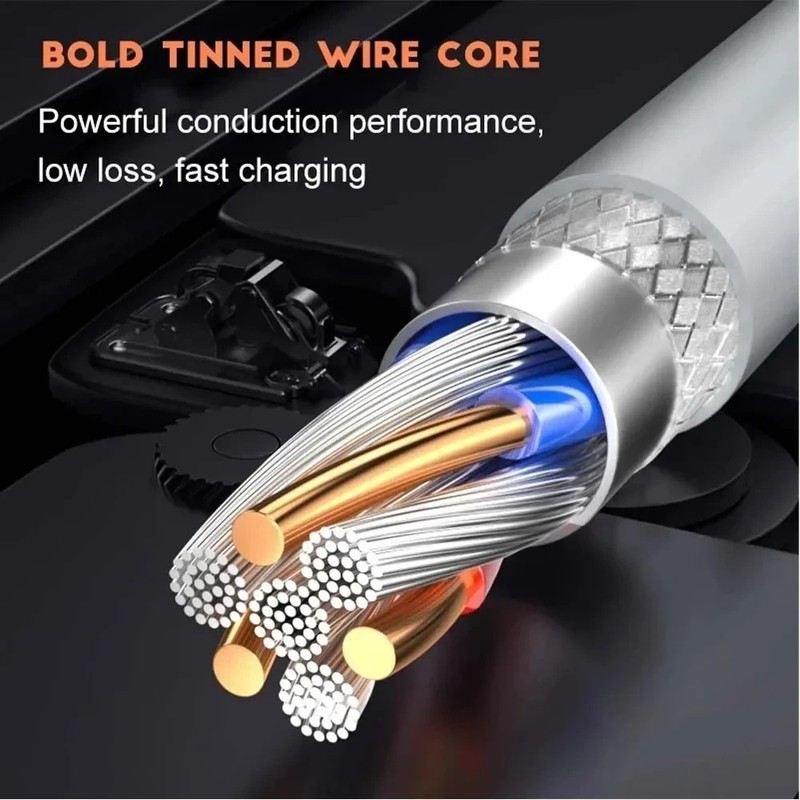 3xPcs USB-A to USB-C 10A Fast Charging Cable 1.5m Data 480Mbps Android CE gallery
