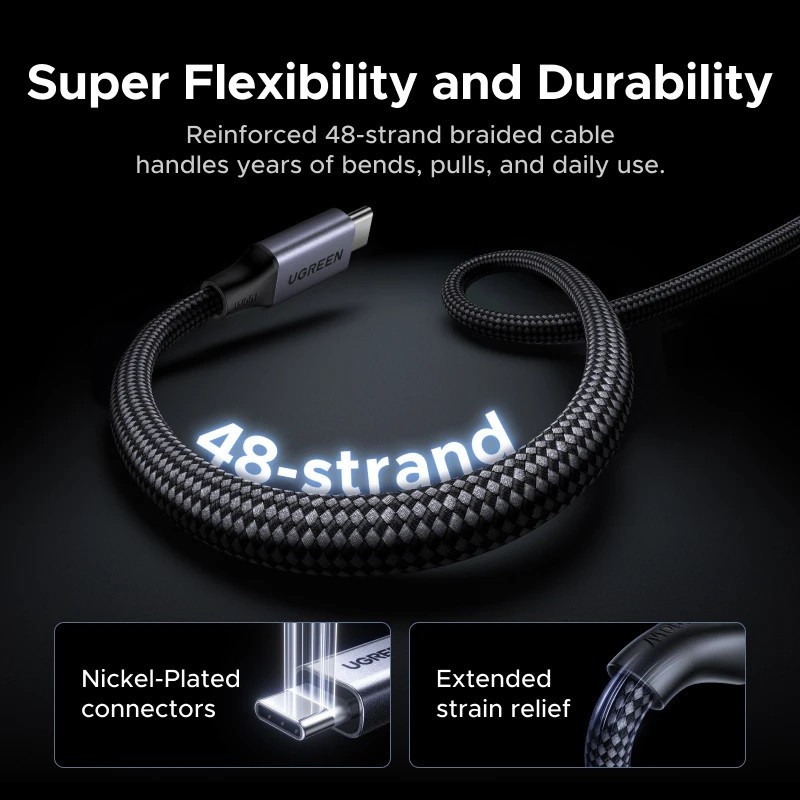 UGREEN Magnetic 100W USB Type C To USB C PD Fast Charge Cable iPhone HUAWEI Mac gallery