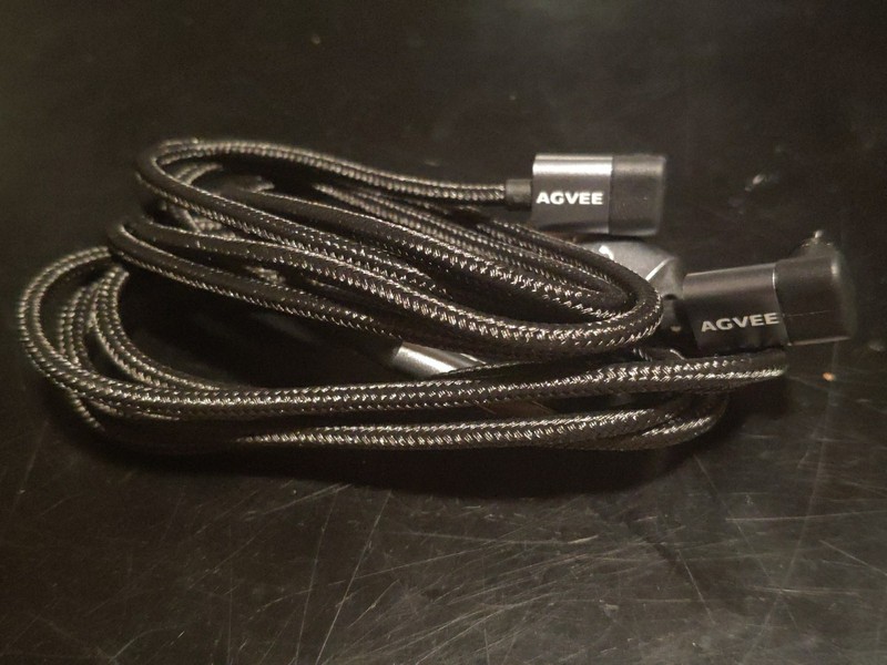 New AGVEE 2-Pack 3.3FT Charger Cable for Garmin Watch L-Shape Braided Dark Gray gallery