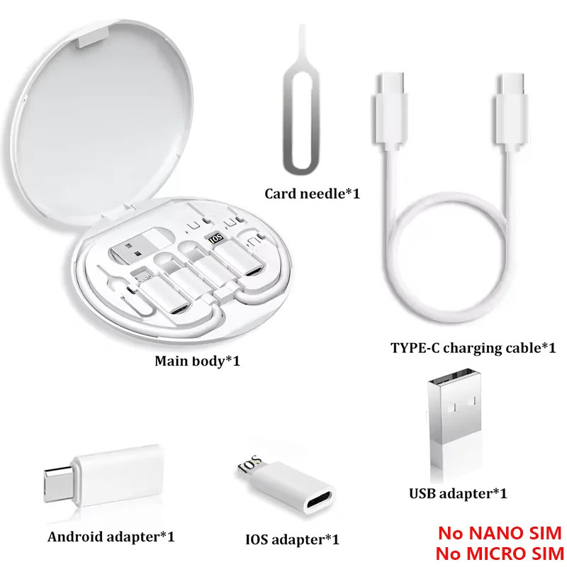 Multi USB Type C to C 60W Charging Adapter Cable Kit USB C to Lighting Conversio