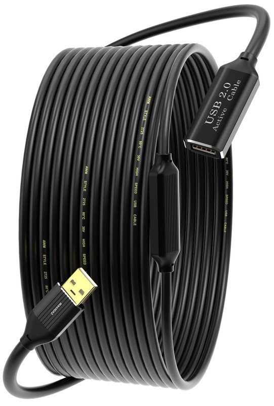 USB 2.0 Extension Cable 50FT(15M) Male to Female with Signal Booster for VR