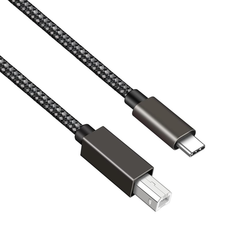 6FT Long USB B to USB C Printer/MIDI Cable for MacBook, PC, Laptop, MIDI Keyb...