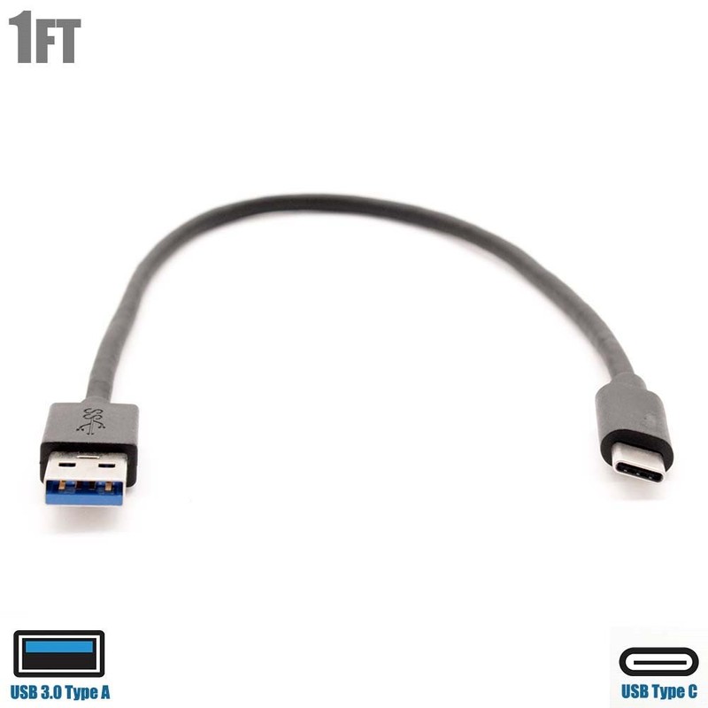 1FT USB-C 3.1 Type C to USB 3.0 Type A Sync Data Charge Cable Fast Charging Cord