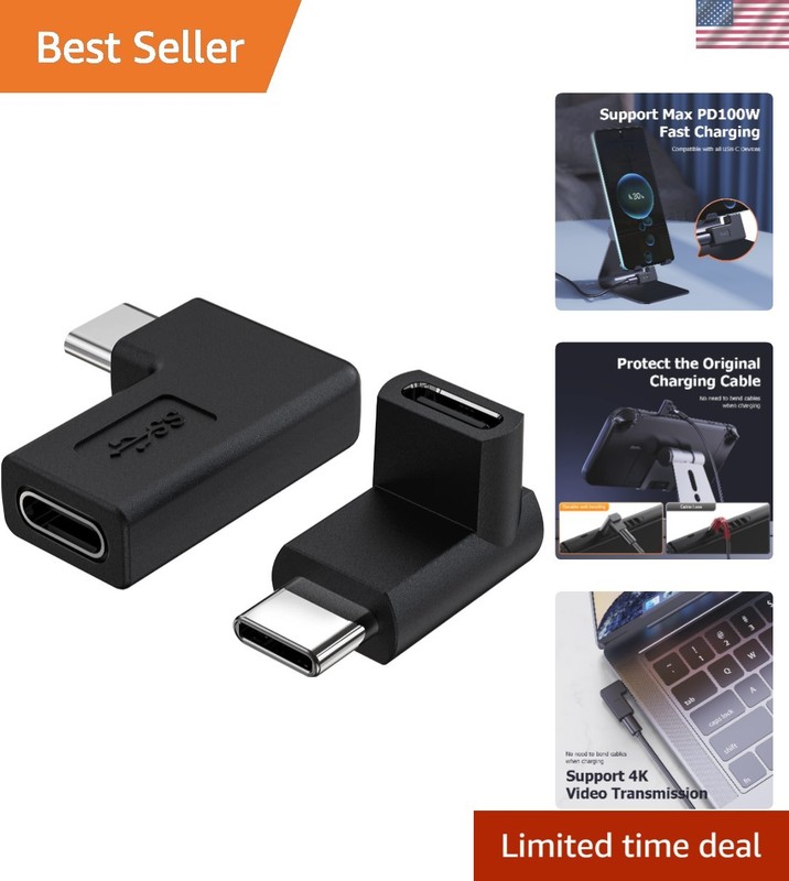 Versatile 2-Pack USB C Adapter - 10Gbps Data Transfer, Compact & Portable Design