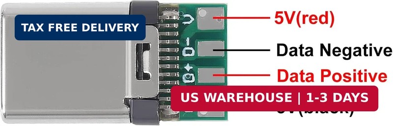 5 Pack USB C Connector - USB 3.1 Male Plug Port Type C Connector for Cable Repai gallery