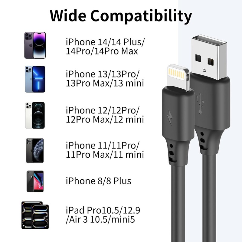 2Pcs Spring Coiled Cord Fast Charge&Data Cable For iPhone 14 13 12 11 PlusProMax gallery