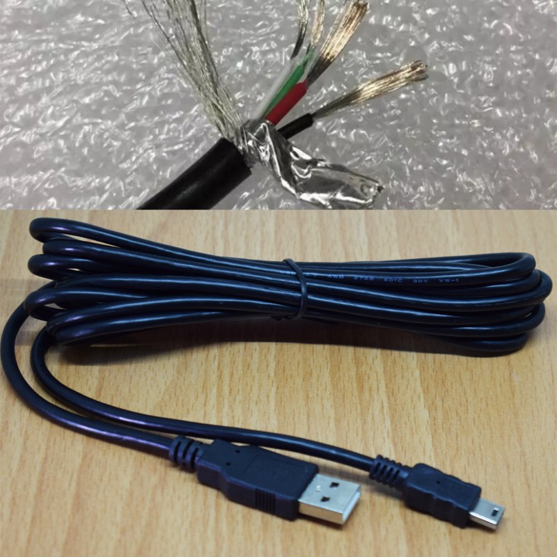 4pcs 10ft/3M USB 2.0 A Male to Mini 5pin plug Male Data Charger Sync Cable Cord