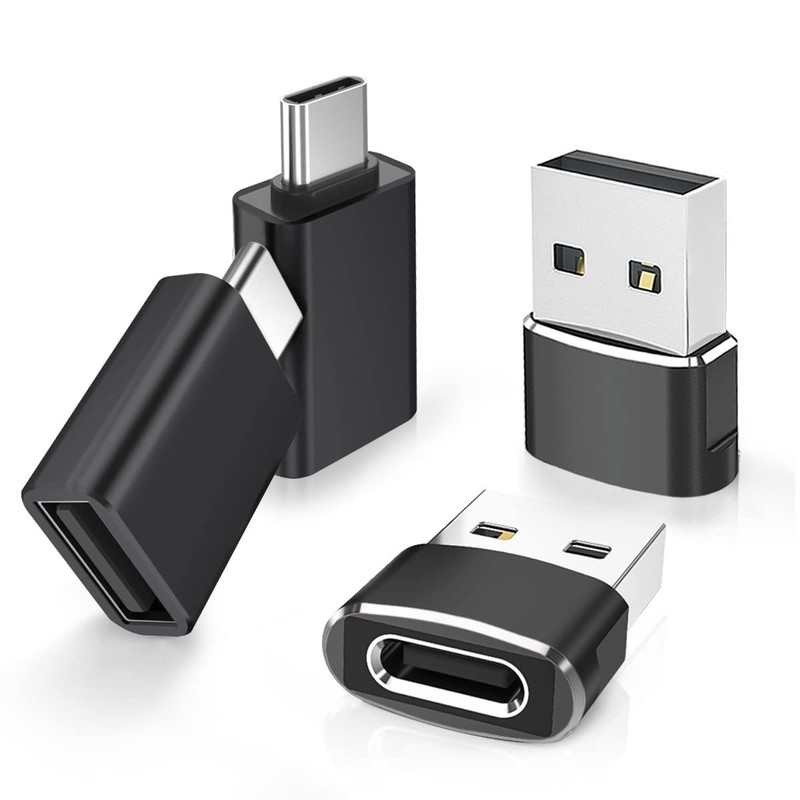Elebase 4Pack USB to USB C Adapter with Type C Male to 3.0 Female Adaptor