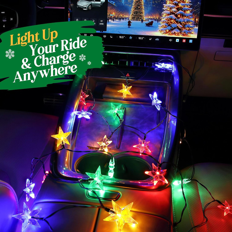 1 Pack USB Type C Christmas Light Phone Charger Cable, Multicolor 12 LED 50 Inch gallery