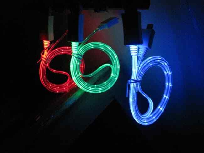 2 PACK LED FLASHING MICRO Fast Charger Cable For (3 FEET) USB Cord gallery