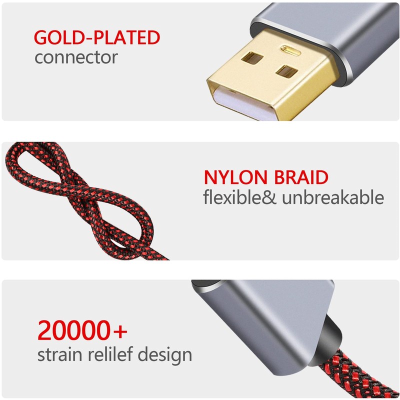 25Ft USB Printer Cable 2.0 Type A Male to B Male, High Speed, Compatible with... gallery