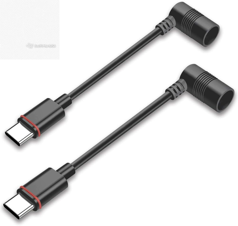 2X Barrel to USB-C Adapter for Ring Solar Panel Outdoor Cam (59 characters) gallery