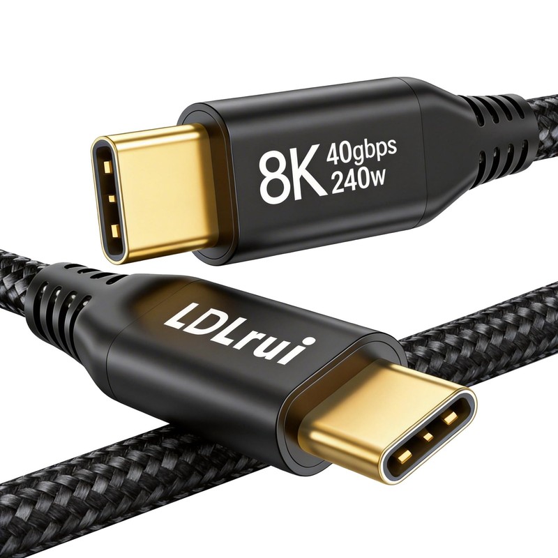 USB C Monitor Display Cable 6FT, 8K@60Hz UHD USB C Video Cord, Supports 40 Gb…