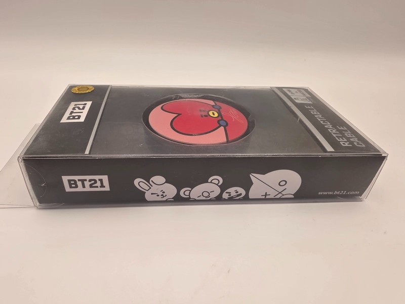 BT21 TATA Retractable 2-in-1 Cable 8-Pin and Micro USB Charging Cable New gallery