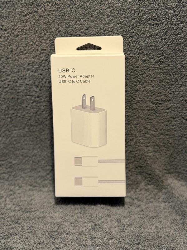 20W USB-C Fast Charger with USB-C / Lght Cable for all iPhone Models & More