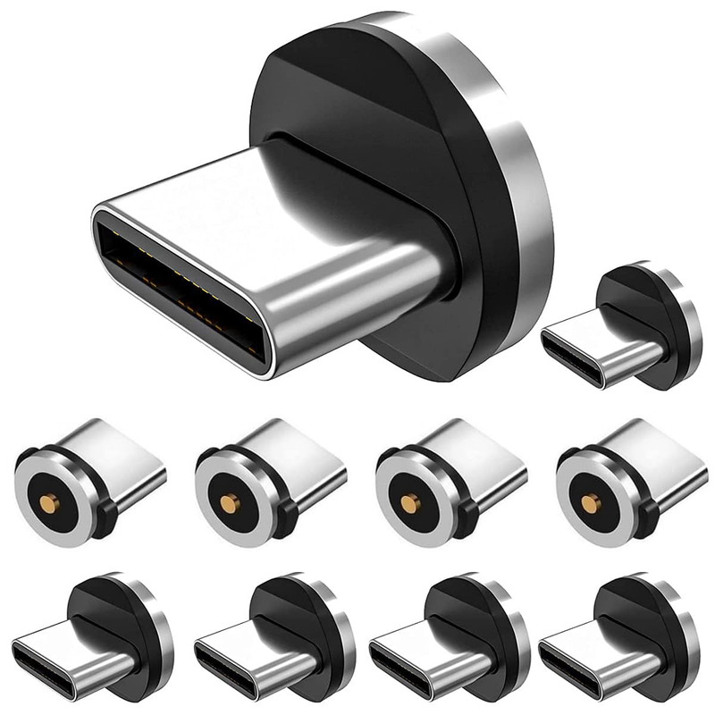 Magnetic Connector Tips Head for Type C Android Devices (10 Pack), USB C Magneti