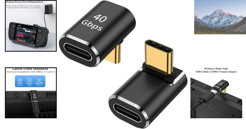High-Performance USB Type C 90-Degree Connectors for MacBook, Steam Deck & More gallery