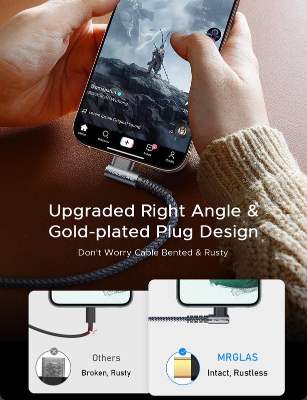 USB C Cable 3.2A, USB to USB C Cable [2-Pack,6.6Ft], Iphone 16 Charger, Type ... gallery