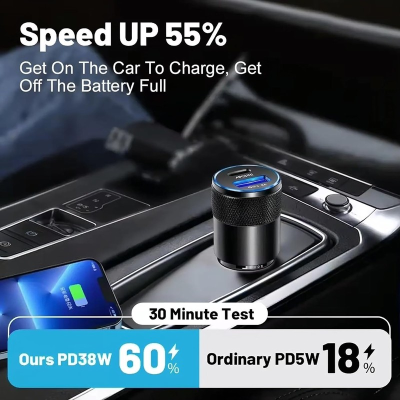 30W Fast Charge USB PD Type-C Car Charger Adapter For iPhone 14 13 12 11 Pro Max gallery
