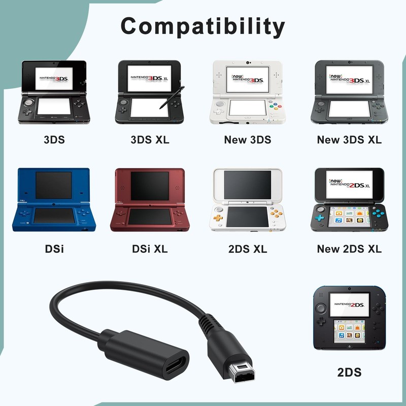 USB Type-C Charging Cable Adapter 5.9 inch 1 Pack Nintendo 3DS/2DS/DSi Not gallery