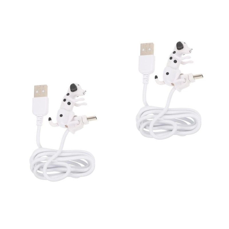 2pcs Charging Cables Funny Dog Type-c Charging Adapter Durable Line Phone Line