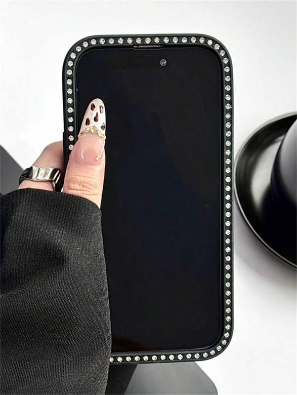 Clear Rhinestone Pearl Bow Phone Case – Shockproof Cover for iPhone 12–16 Pro... gallery